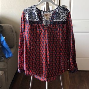 Anthropologie Pepin Patterned Top